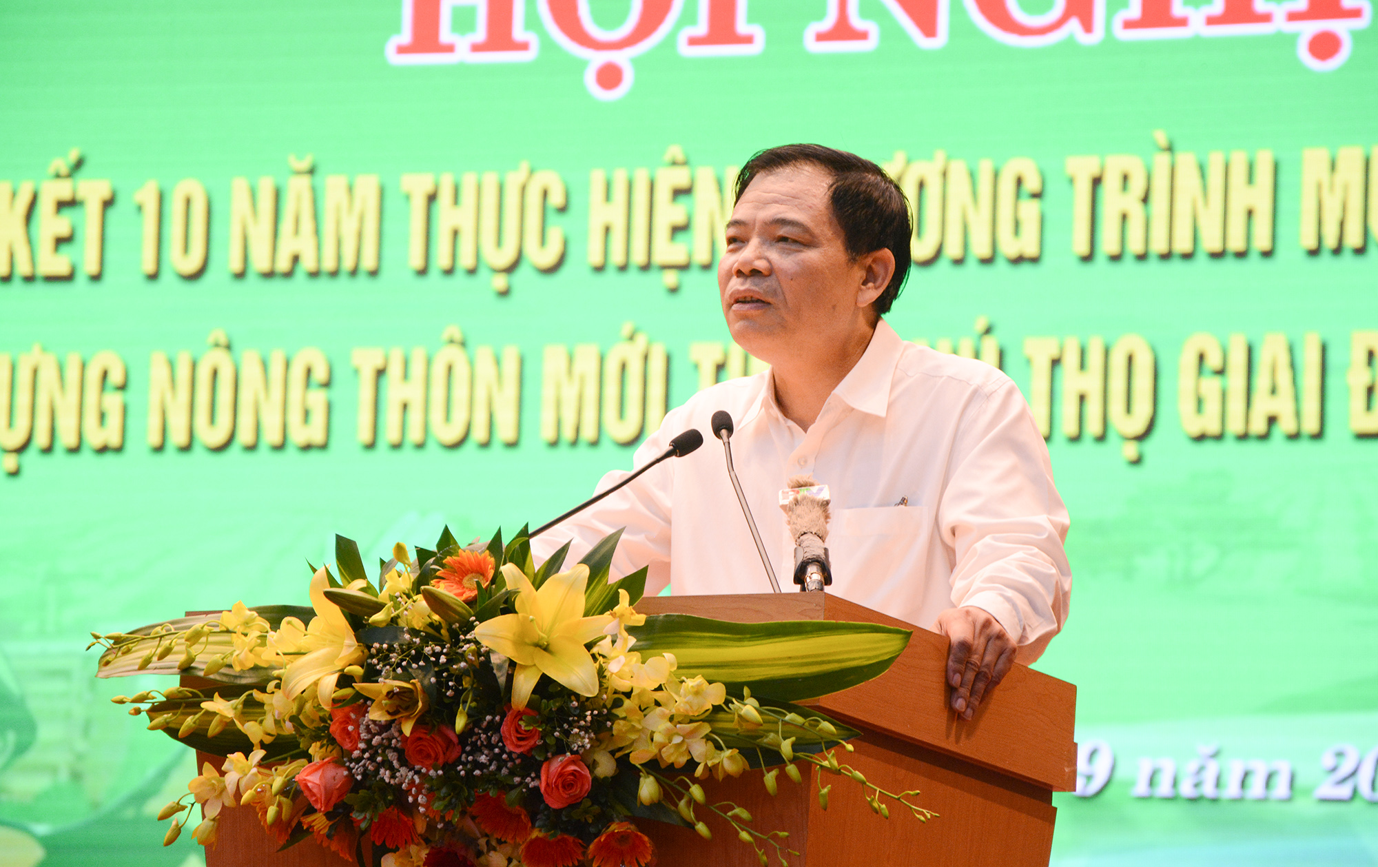 Đồng chí Nguyễn Xuân Cường - Bộ trưởng Bộ Nông nghiệp và PTNT phát biểu chỉ đạo hội nghị