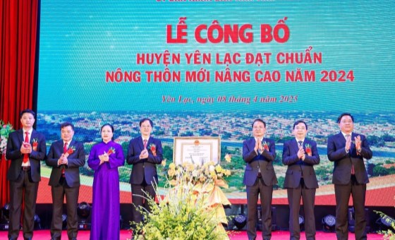 Tỉnh Vĩnh Phúc có huyện đầu tiên đạt chuẩn nông thôn mới nâng cao